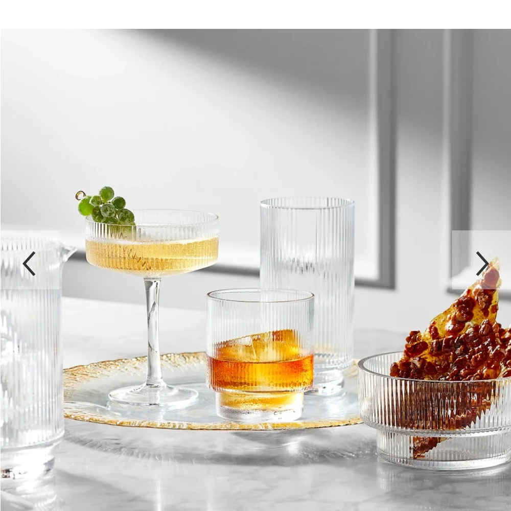 Williams Sonoma Optic Glass Nut Bowl